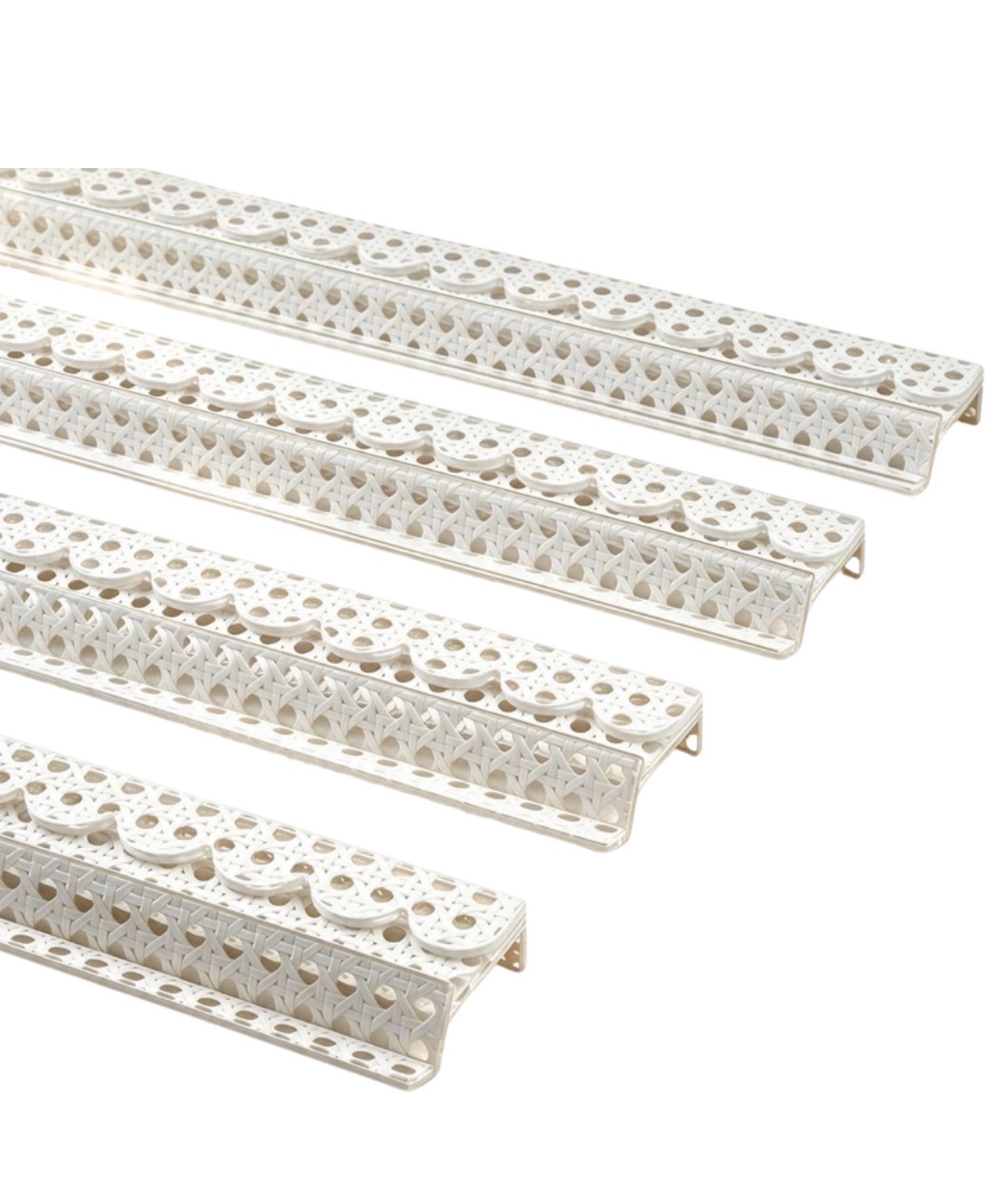 White rattan acrylic racks acrylic mahjong rack and pusher set