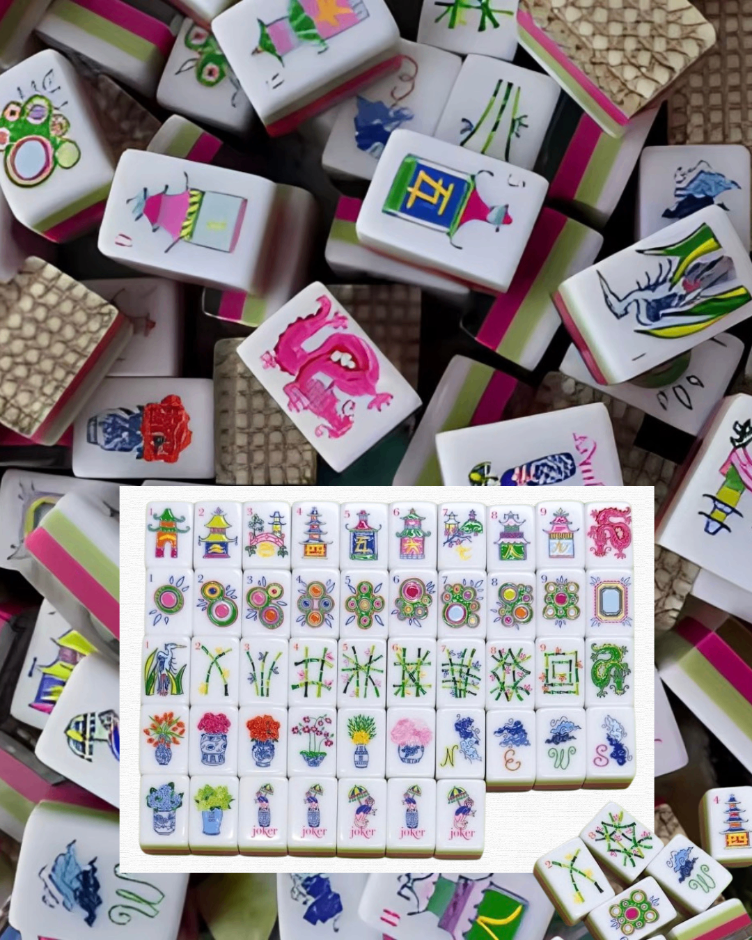 Palm Beach American mahjong tile set