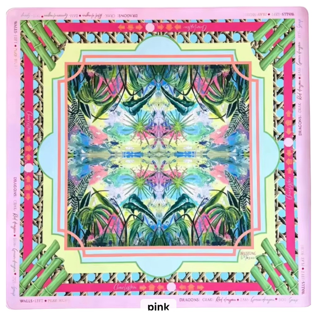 Palm Beach Pink mahjong play mat