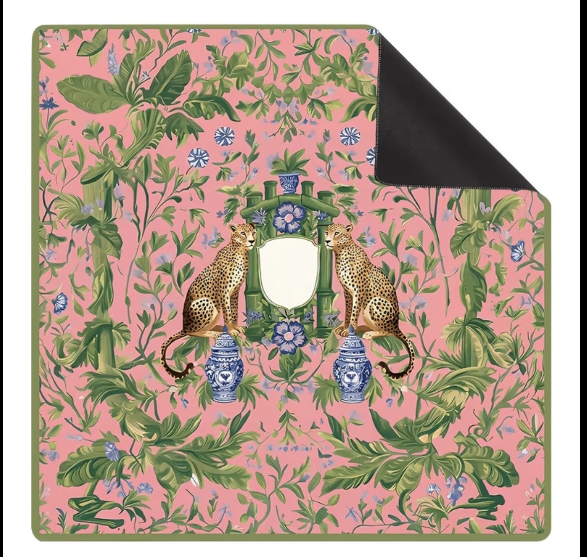 Leopard Garden mahjong play mat