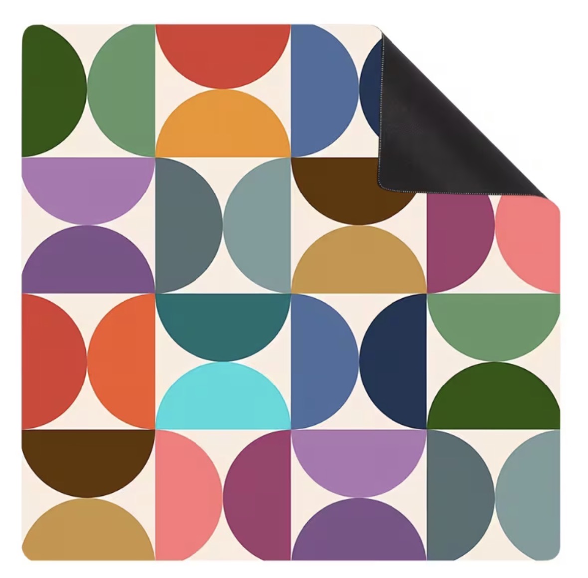 Modern Circles mahjong play mat