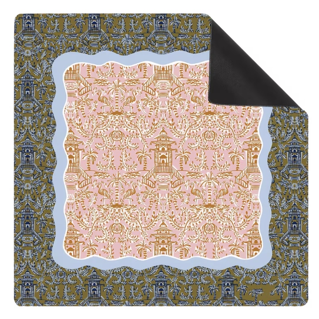Pagoda Palms mahjong play mat
