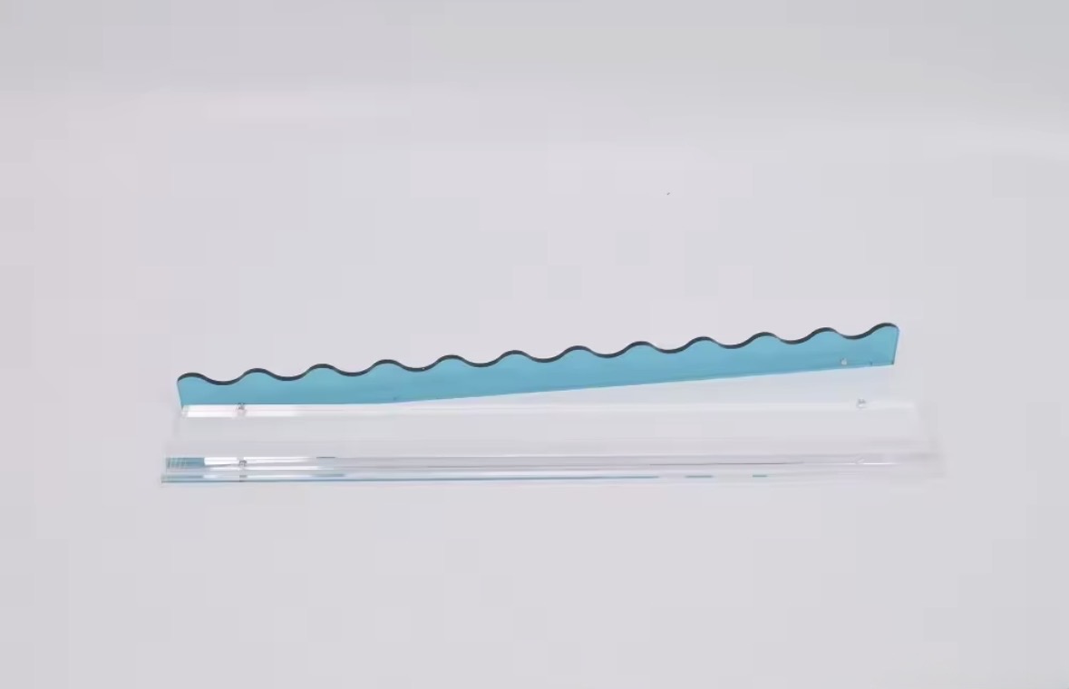 Turquoise acrylic mahjong rack and pusher set