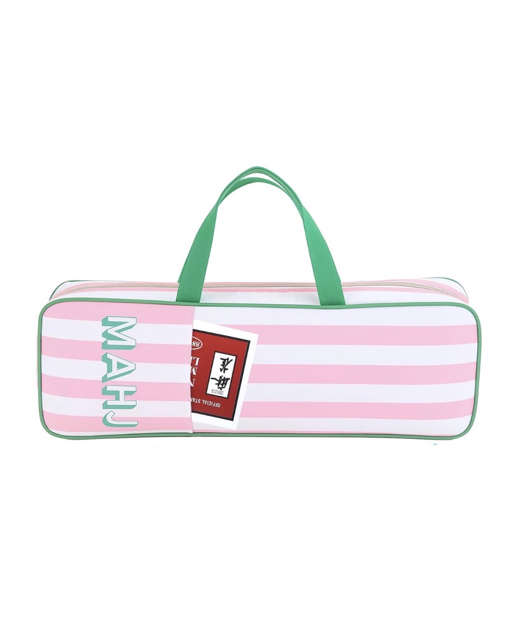 Pink Stripe mahjong rack bag