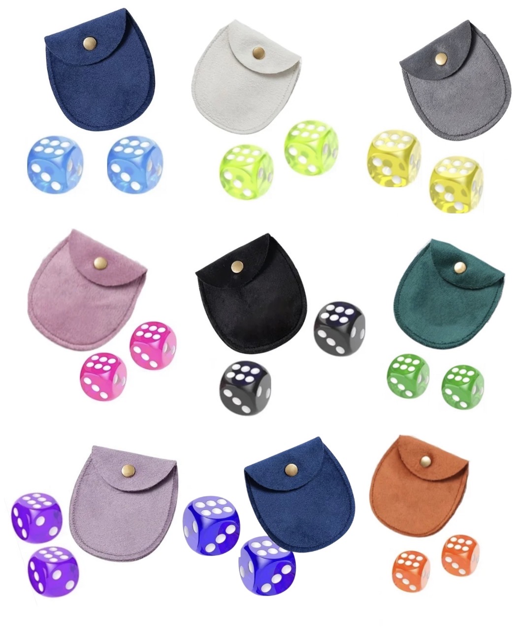 pair of dice in assorted colours