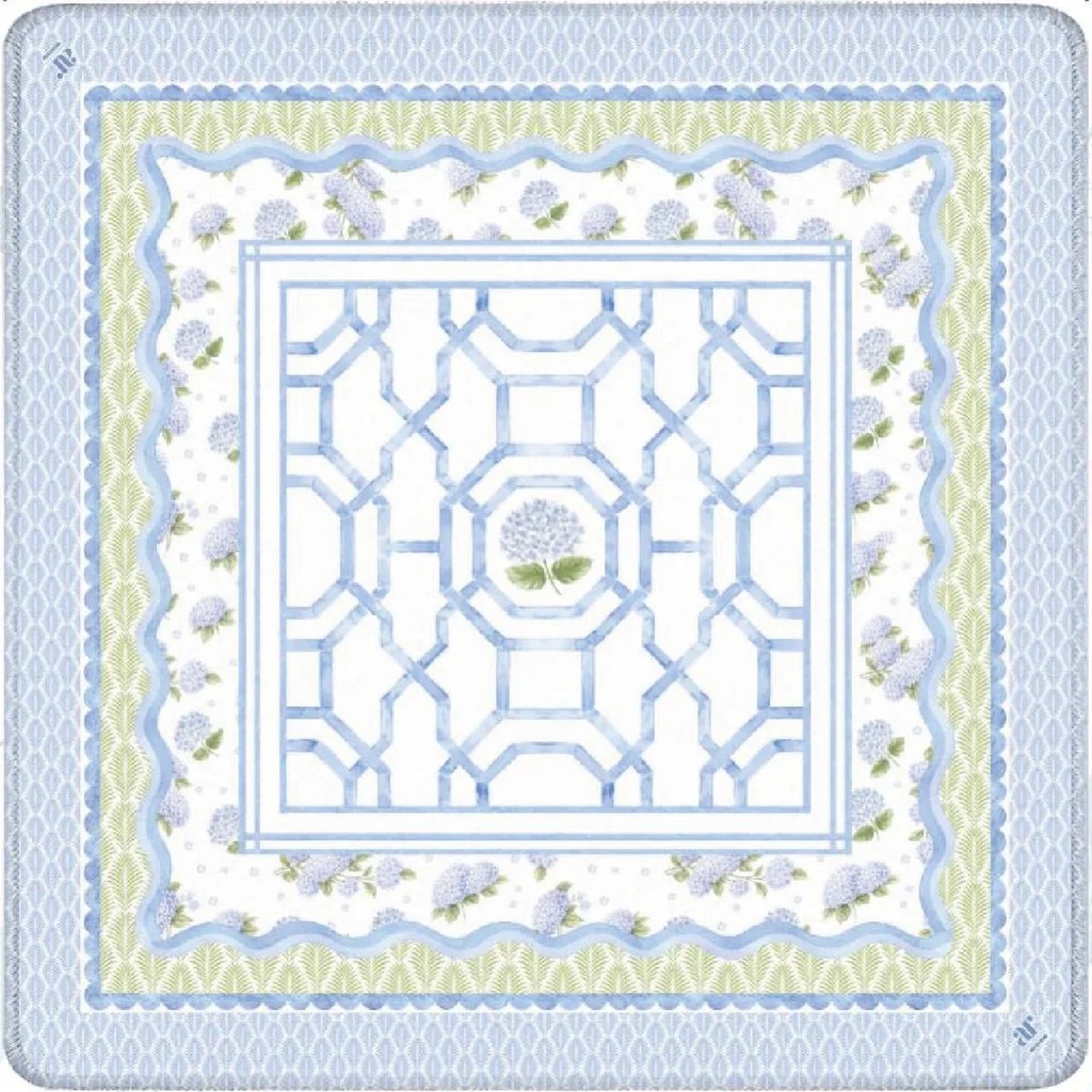 Hydrangea Trellis mahjong play mat