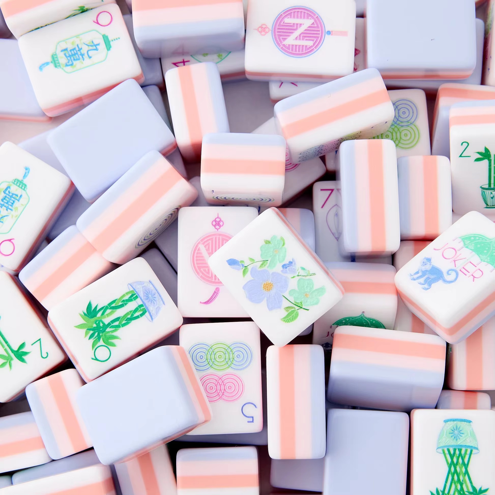 Pastel Sorbet American mahjong tile set