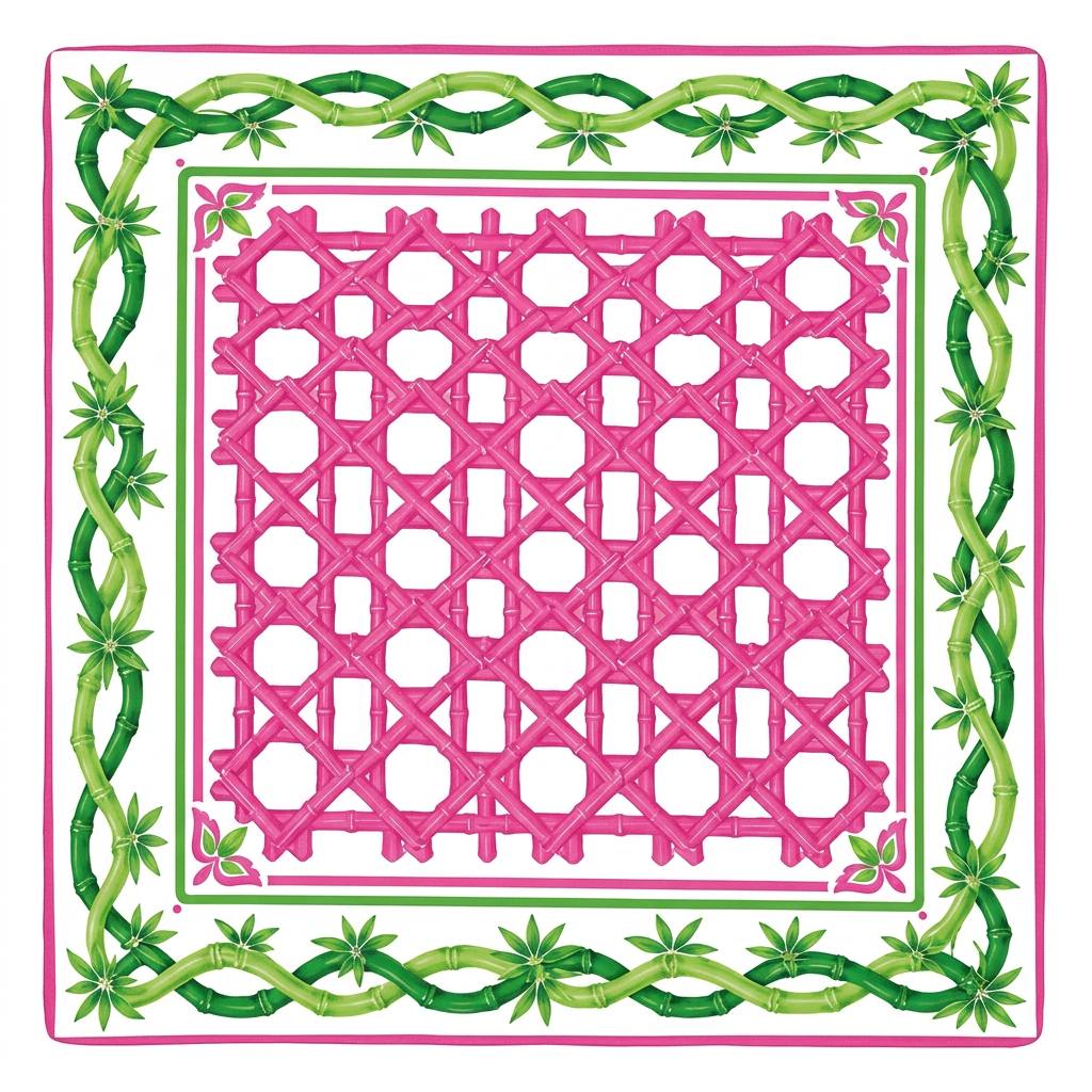 Bamboo Cane mahjong play mat