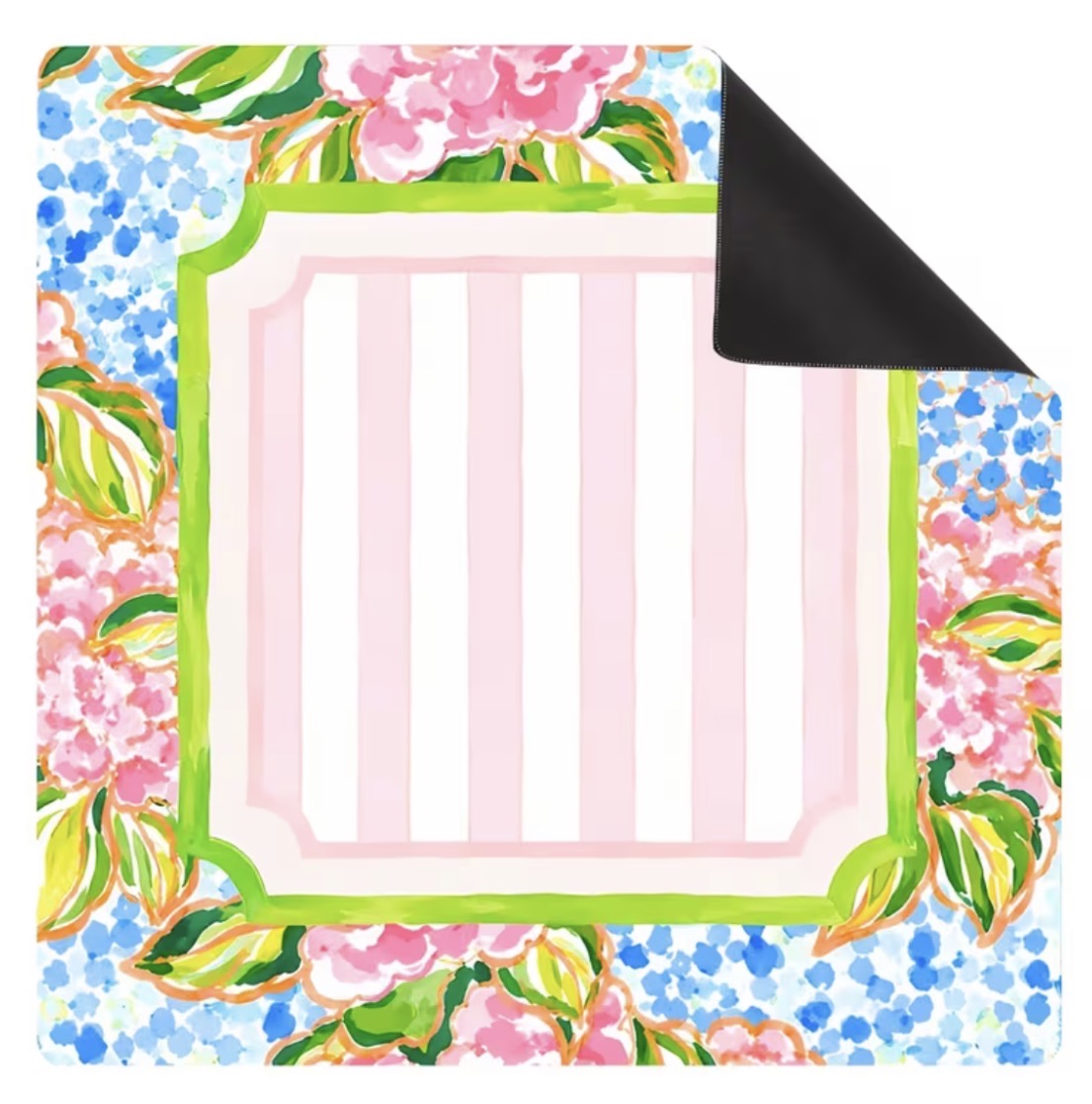 Hydrangea Stripe mahjong play mat
