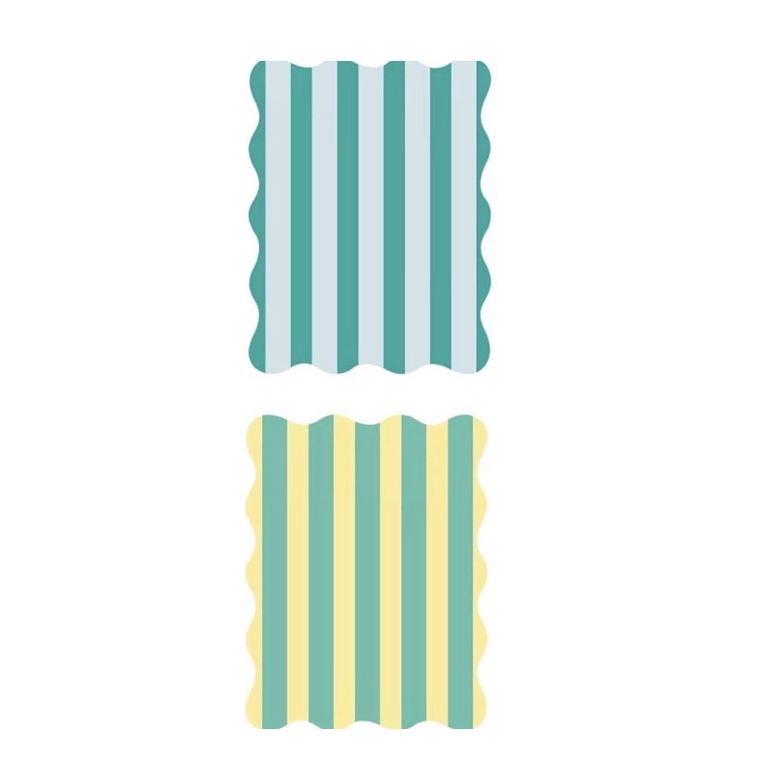 Teal & Yellow Stripe