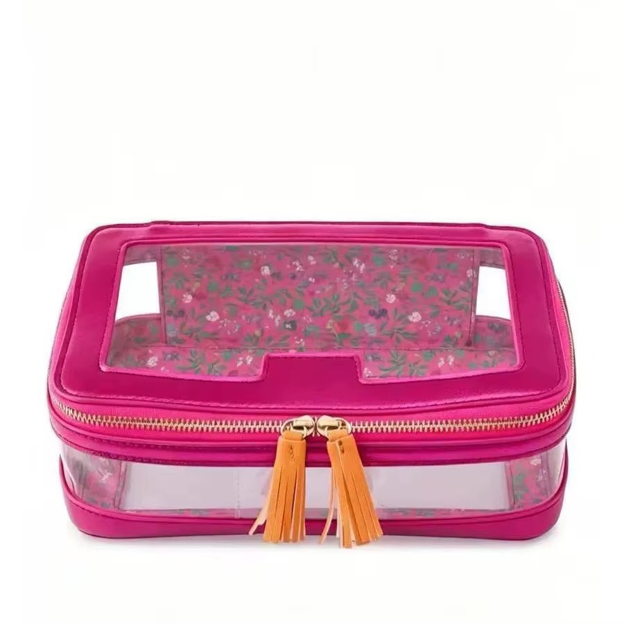 Pink mahjong tile bag