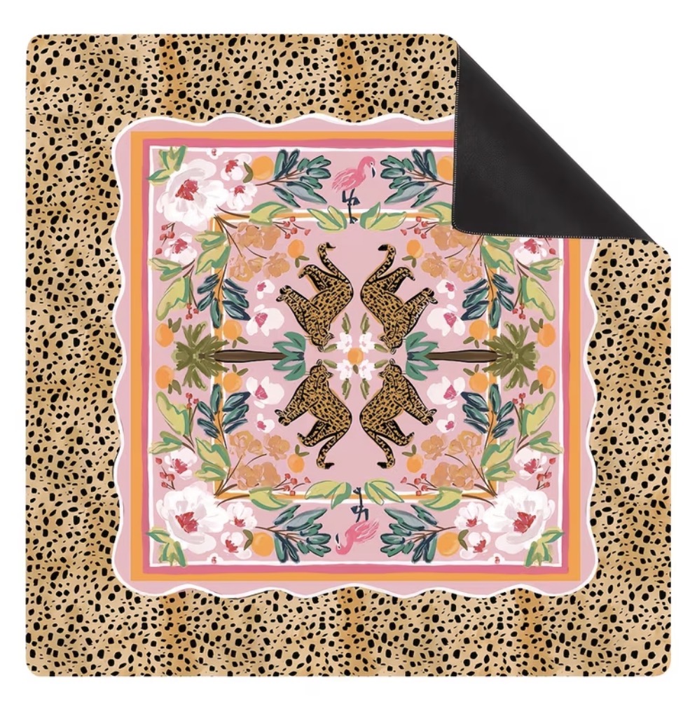 Leopard Scallop mahjong play mat