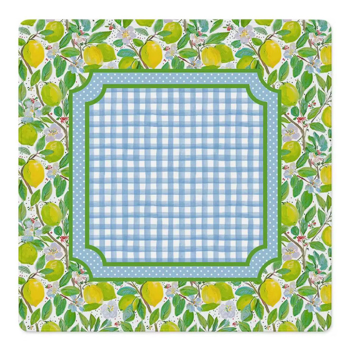 Lemon Gardenia mahjong play mat