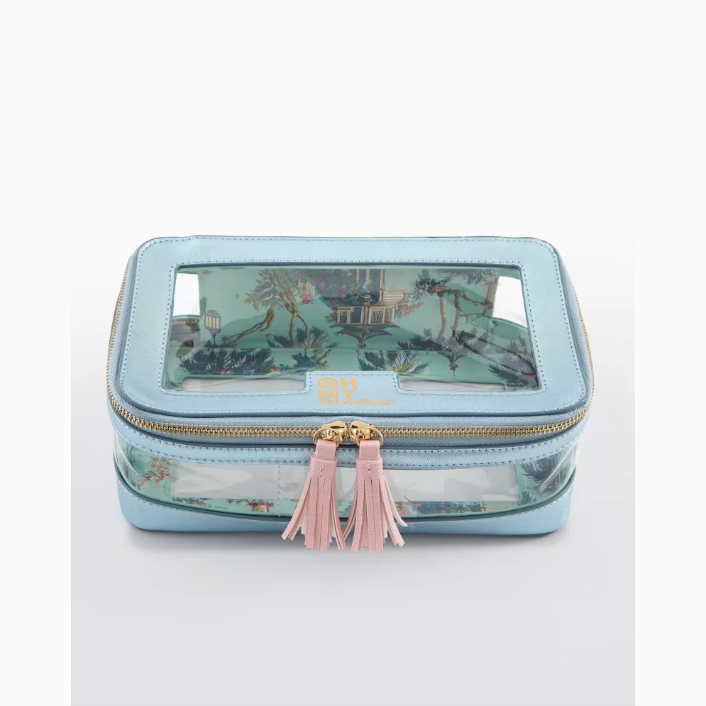 Metallic Blue mahjong tile bag