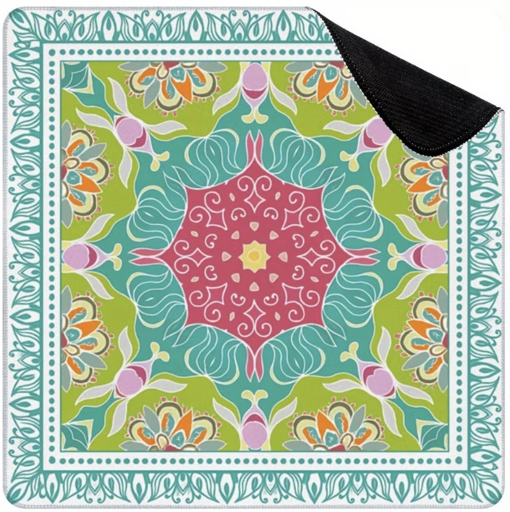 Geo Floral mahjong play mat